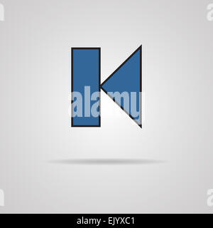 Voie arrière icône web avec ombre. Media Player Banque D'Images