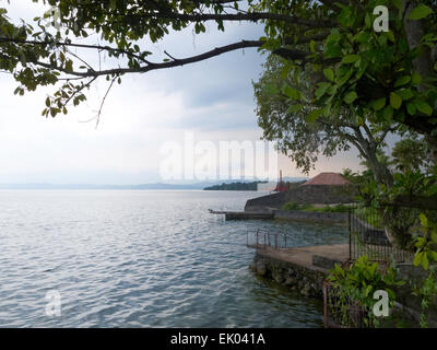 Les rives du lac Kivu à Goma, République démocratique du Congo, l'Afrique Banque D'Images