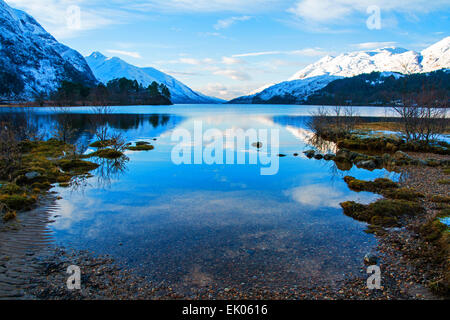 L'hiver à Loch Shiel,Scottish Highlands Banque D'Images