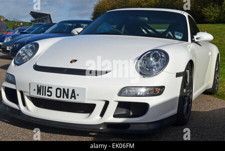 Porsche 997 GT3 blanche Banque D'Images