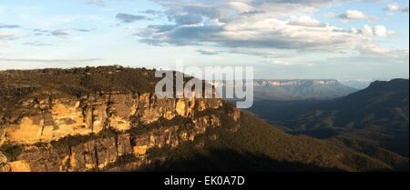 Point Sublime vallée Jamison et Parc National de Blue Mountains Australie Nouvelle Galles du Sud Banque D'Images