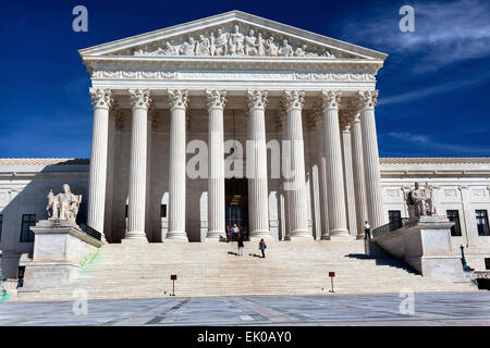 La Cour suprême américaine blanche Washington DC Capitol Hill Banque D'Images