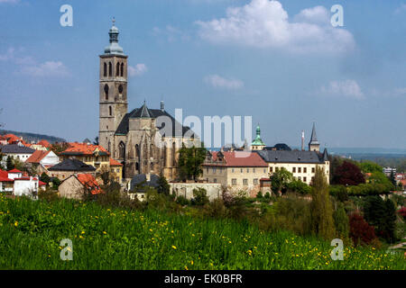 L'église gothique de Saint James, Kutna Hora, République tchèque. Ville de l'UNESCO Banque D'Images