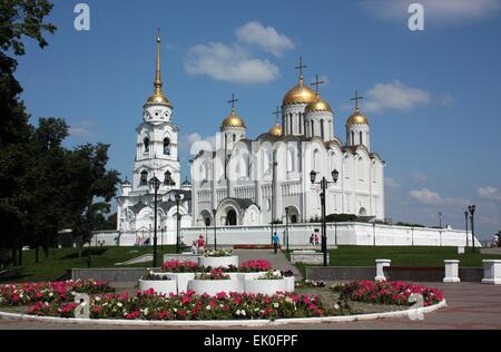 La Sainte Cathédrale de l'Assomption. Vladimir, Russie. Anneau d'or Banque D'Images