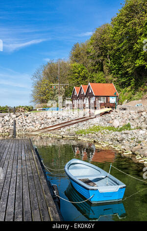 Bateau dans un port à Lohme (Allemagne) Banque D'Images