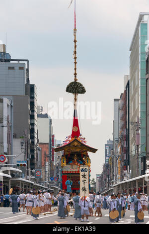 Au cours de la parade Float Gion Matsuri de Kyoto, Kyoto, Japon Banque D'Images