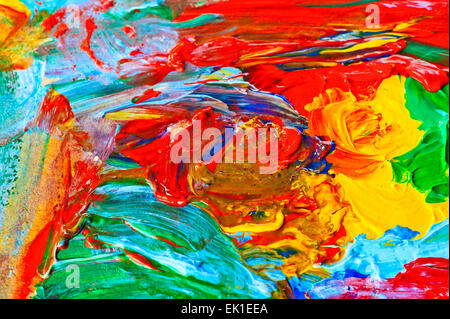 L'art moderne, avec des peintures à l'huile peinture abstraite Banque D'Images