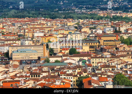 Florence, Italie - mai 08, 2014 : Vue de dessus du centre historique de Florence, Italie Banque D'Images