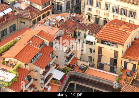 Florence, Italie - mai 08, 2014 : Vue de dessus du centre historique de Florence, Italie Banque D'Images