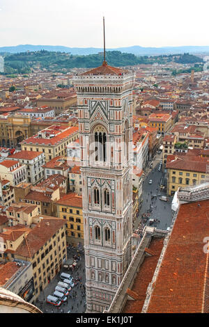 Florence, Italie - mai 08, 2014 : Vue de dessus du centre historique de Florence, Italie Banque D'Images