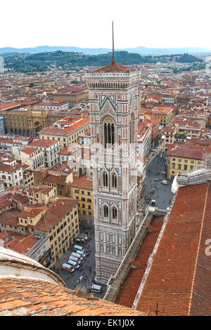 Florence, Italie - mai 08, 2014 : Vue de dessus du centre historique de Florence, Italie Banque D'Images