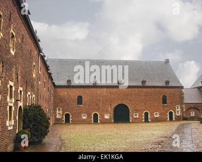 Kasteel hoensbroek, l'un des plus célèbres châteaux néerlandais. Heerlen aux Pays-Bas. Banque D'Images