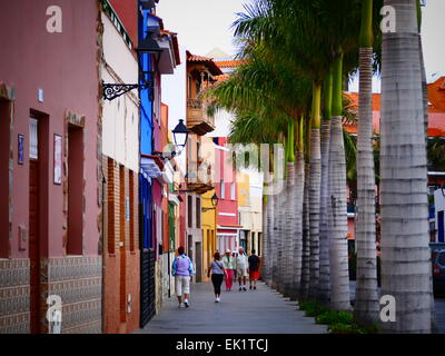 Espagne iles canaries Ténérife puerto de la Cruz trimestre Pêche Banque D'Images