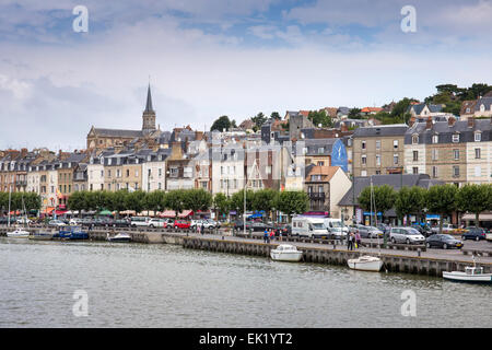 Trouville sur Mer et de la rivière Touques, Calvados, Normandie, France Banque D'Images