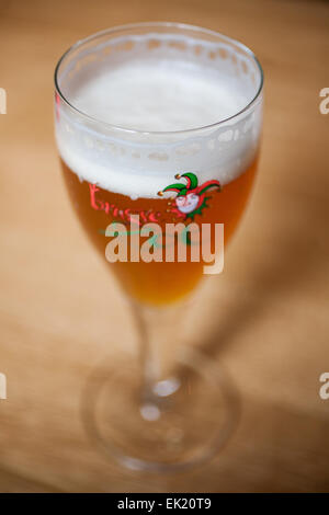 Bière Belge, Brasserie de la demi-lune, Bruges, Belgique Banque D'Images