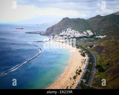 Playa de San Andrés de la Teresitas Tenerife island iles canaries Espagne Banque D'Images