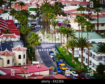 Peu belle petite ville Puerto Santiago Tenerife island iles canaries Espagne Banque D'Images