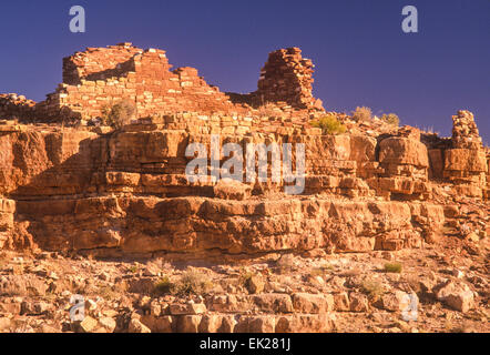 Box Canyon, ruines Indiennes Anasazi, Wupatki National Monument, Arizona Banque D'Images