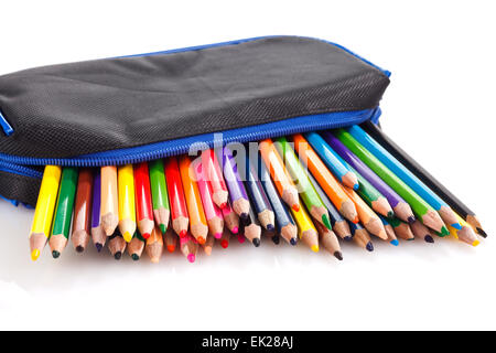 Crayons de couleur crayon en cas Banque D'Images