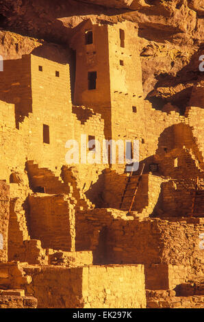 Cliff Palace, les Indiens Anasazi, Mesa Verde National Park, Colorado Banque D'Images