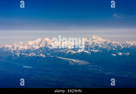 Vue aérienne de snow mountain, Alaska, USA Banque D'Images