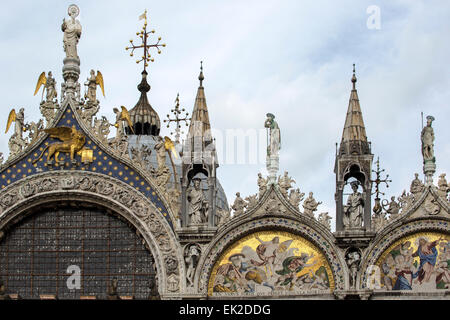 La Basilique Saint Marc, Venise, Italie Banque D'Images