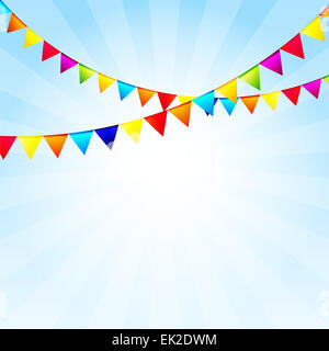 Party Background Vector Illustration avec des drapeaux. Banque D'Images