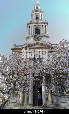 L'église St Mary le Strand, Westminster, Londres Banque D'Images