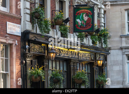 Sherlock Holmes Pub Londres extérieure Banque D'Images