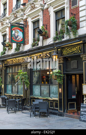 Sherlock Holmes Pub Londres extérieure Banque D'Images