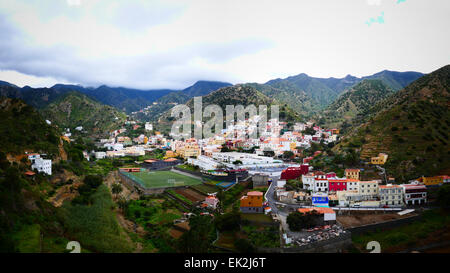 Village Vallehermoso île de La Gomera Canaries Espagne Banque D'Images