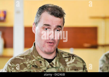 Le lieutenant-colonel Owen Lyttle, 2e Bataillon du Royal Irish Regiment. Banque D'Images