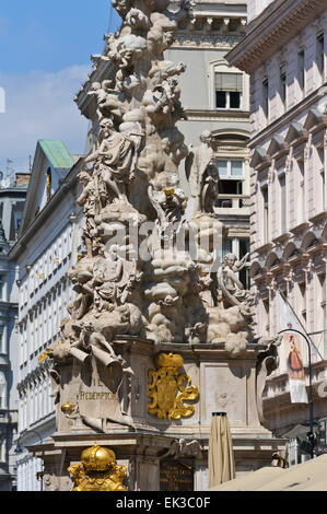 La colonne de la peste monument commémoratif , Vienne, Autriche. Banque D'Images