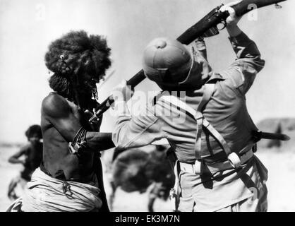 Scène de combat, sur-ensemble du film 'Les Quatre plumes', 1939 Banque D'Images