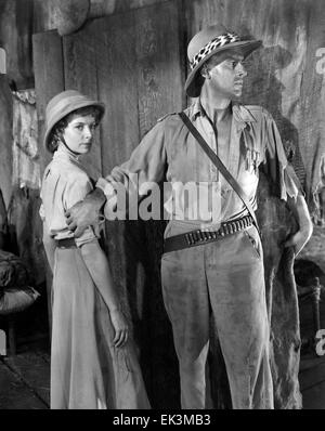 Deborah Kerr, Stewart Granger, sur-ensemble de le film "Mines du roi Salomon', 1950 Banque D'Images
