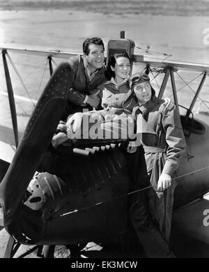 Fred MacMurray, Louise Campbell, Ray Milland, sur-ensemble du film "Les hommes avec des ailes', 1938 Banque D'Images