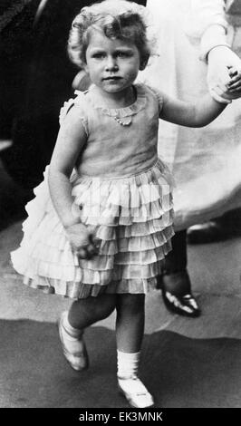 La reine Elizabeth II, du Royaume-Uni, en tant qu'enfant, vers 1929 Banque D'Images