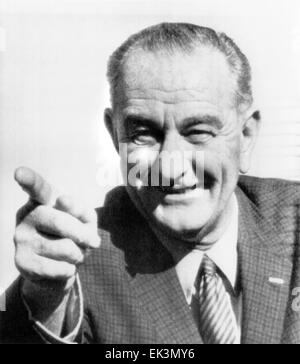 Le président américain Lyndon Johnson, Portrait, Décembre 1963 Banque D'Images