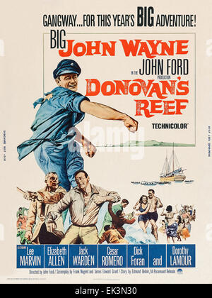 Donovan's Reef - John Wayne - Movie Poster Banque D'Images