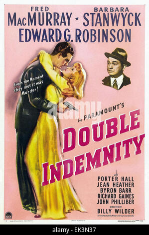 Affiche de film - Double indemnité Banque D'Images