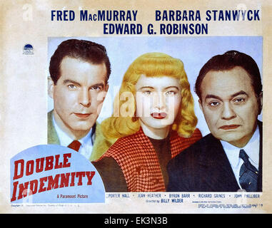 Affiche de film - Double indemnité Banque D'Images