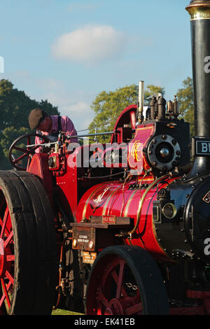 Les moteurs de traction à vapeur traditionnel victorien, vapeur Henham Rally, Suffolk, Angleterre, Royaume-Uni Banque D'Images