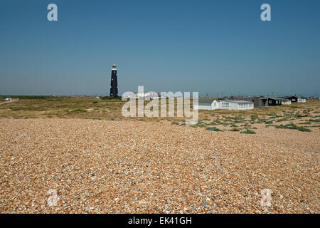 Le vieux phare, Dungeness, Kent, Angleterre, Royaume-Uni Banque D'Images