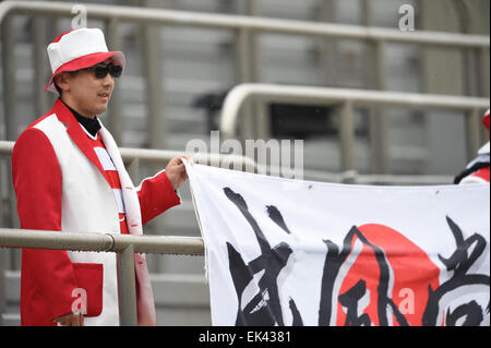 Tokyo, Japon. 5ème apr 2015. Fans Rugby : 2014-15 IRB Sevens World Series, Tokyo Sevens 2015, au Prince Chichibu Memorial Stadium à Tokyo, au Japon . © AFLO SPORT/Alamy Live News Banque D'Images