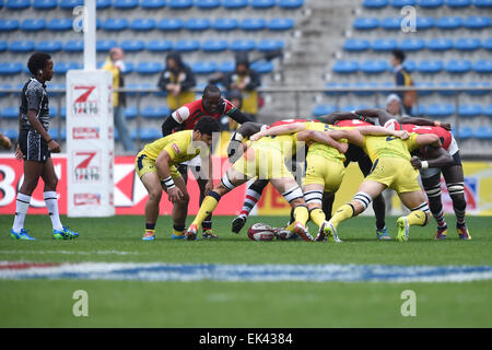 Tokyo, Japon. 5ème apr 2015. 2014-2015 : Rugby IRB Sevens World Series, Tokyo Sevens 2015, au Prince Chichibu Memorial Stadium à Tokyo, au Japon . © AFLO SPORT/Alamy Live News Banque D'Images