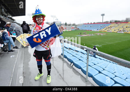 Tokyo, Japon. 5ème apr 2015. Fans Rugby : 2014-15 IRB Sevens World Series, Tokyo Sevens 2015, au Prince Chichibu Memorial Stadium à Tokyo, au Japon . © AFLO SPORT/Alamy Live News Banque D'Images