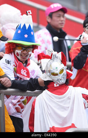 Tokyo, Japon. 5ème apr 2015. Fans Rugby : 2014-15 IRB Sevens World Series, Tokyo Sevens 2015, au Prince Chichibu Memorial Stadium à Tokyo, au Japon . © AFLO SPORT/Alamy Live News Banque D'Images