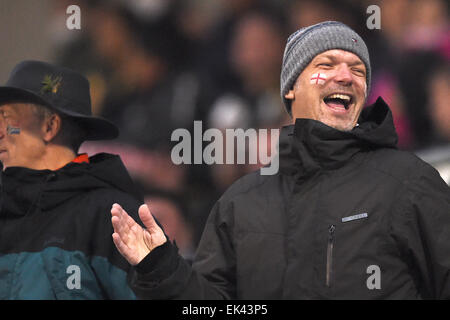 Tokyo, Japon. 5ème apr 2015. Fans Rugby : 2014-15 IRB Sevens World Series, Tokyo Sevens 2015, au Prince Chichibu Memorial Stadium à Tokyo, au Japon . © AFLO SPORT/Alamy Live News Banque D'Images