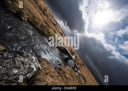 Au nord de la rivière Teign Dartmoor dans Scorhill Banque D'Images