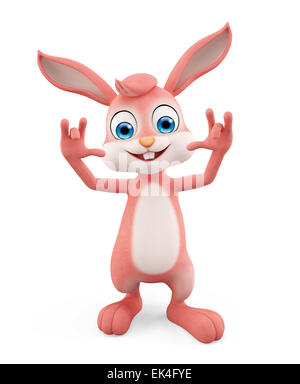 3d illustration d'Easter Bunny funny pose Banque D'Images